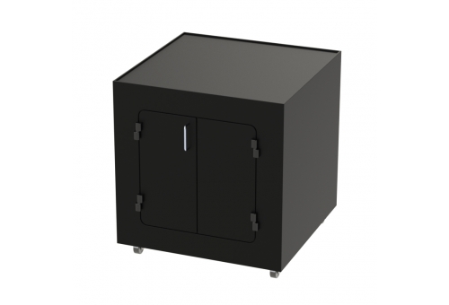 Stand on Locking Casters for Tabletop Barcode Printer Enclosures