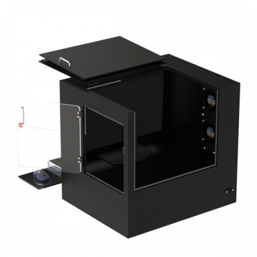 Full Access Barcode Printer Enclosure with 22