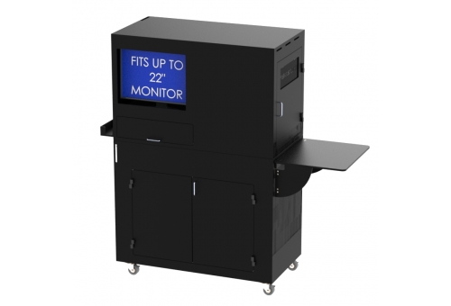 Shop Floor Workstation for Monitor, PC, Laser Printer and Storage