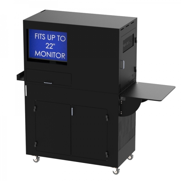 Shop Floor Workstation for Monitor, PC, Laser Printer and Storage