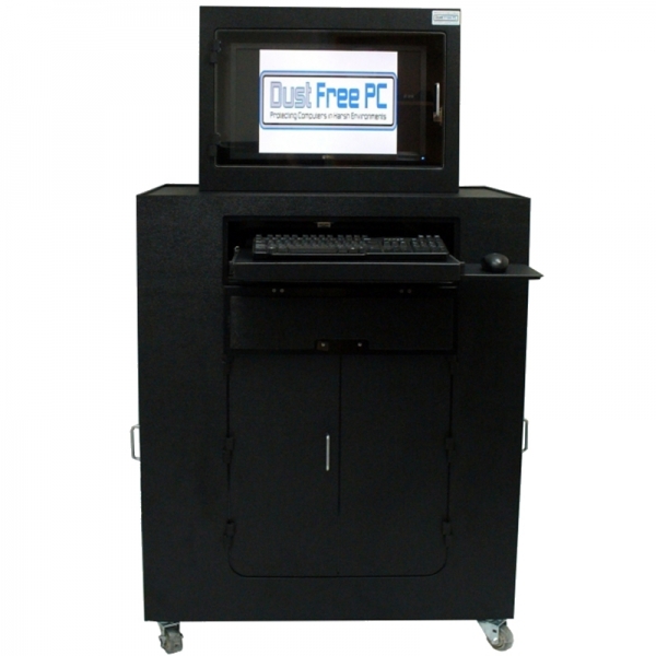 Server Rack Workstation with Keyboard and Monitor