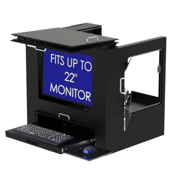 Barcode Printer Workstation Enclosure Tabletop - DFP200MKS-BPT - Image 2