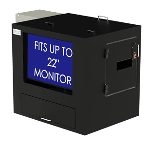 Air Conditioned Barcode Printer Workstation Enclosure - DFP200MKS-BP-PF