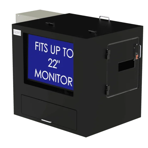 Air Conditioned Barcode Printer Workstation Enclosure - DFP200MKS-BP-PF