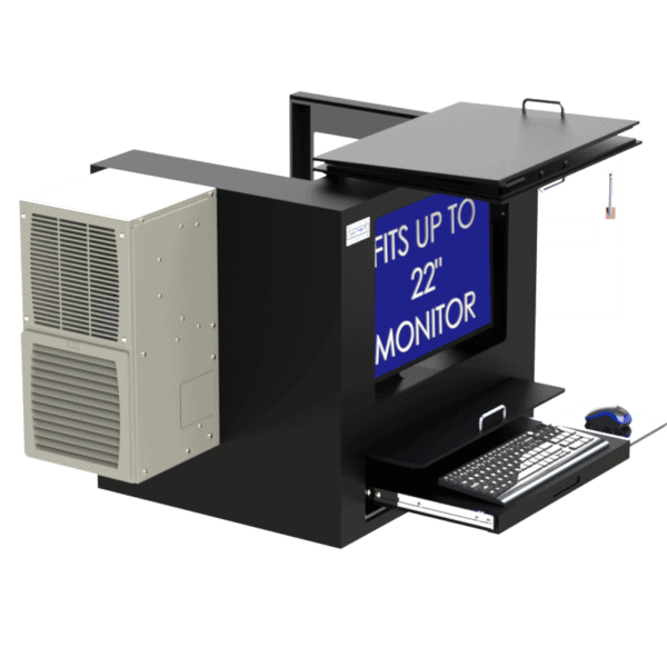 Air Conditioned Barcode Printer Workstation Enclosure - DFP200MKS-BP-PF - Image 5