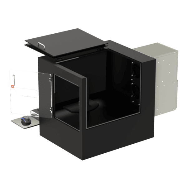 Air Conditioned Barcode Printer Workstation Enclosure - DFP200MKS-BP-PF - Image 2
