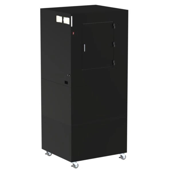 A mobile, industrial-grade workstation enclosure built to move seamlessly across your shop floor for your Keyence IM-X1330