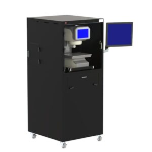 KEYENCE IM Imager Mobile Workstation with Articulating Monitor Arm Mount