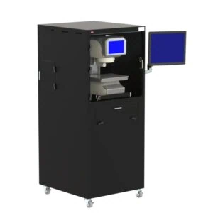 KEYENCE IM Imager Mobile Workstation with Articulating Monitor Arm Mount