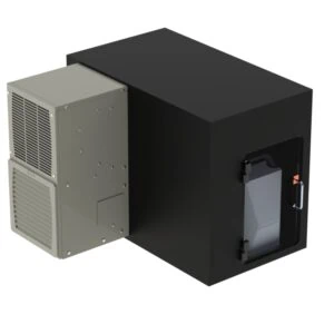 Washdown-compatible air-cooled laser housing