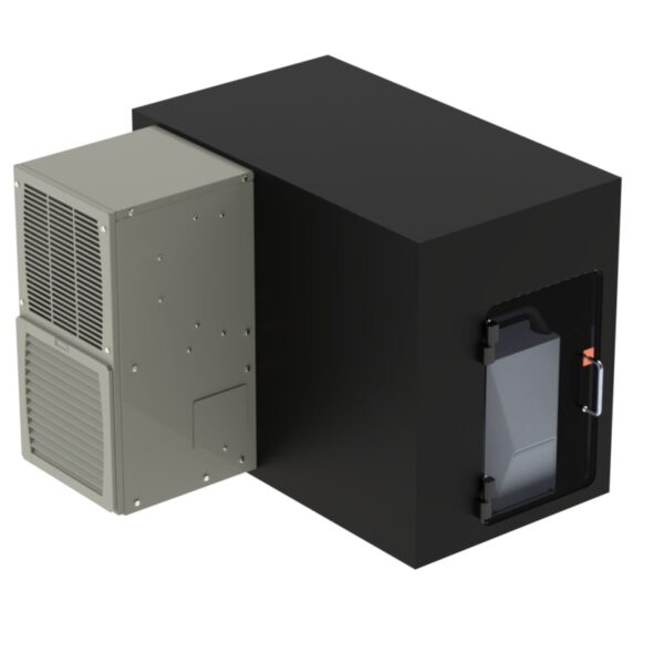 Washdown-compatible air-cooled laser housing