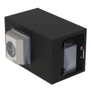 Shielded laser head design for clean and safe operation