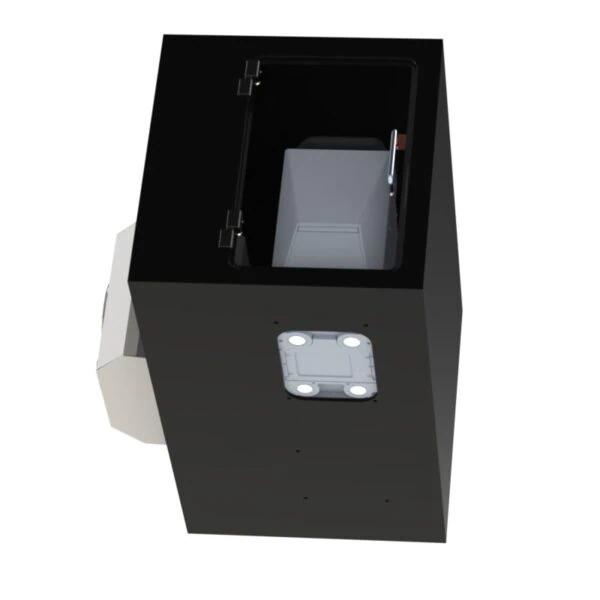 Enclosure with integrated air-to-air heat exchanger