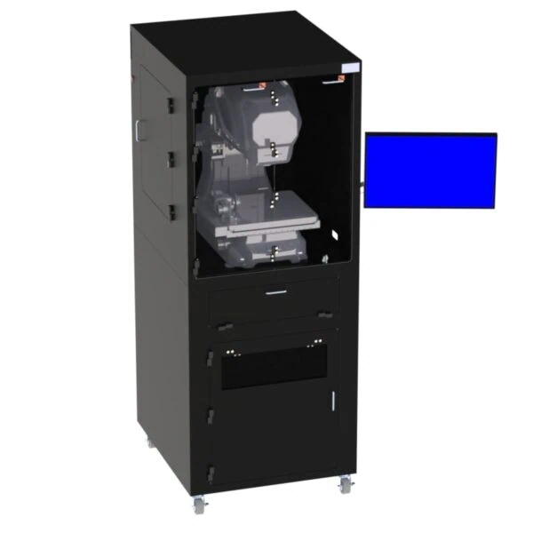 DFP255IM-X1330-VBF  Filtered Mobile Workstation with Laser Printer Compartment and Vertical Bi-Fold Door - Image 2