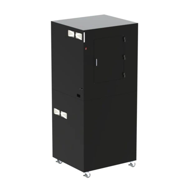 DFP255IM-X1330-VBF  Filtered Mobile Workstation with Laser Printer Compartment and Vertical Bi-Fold Door - Image 6