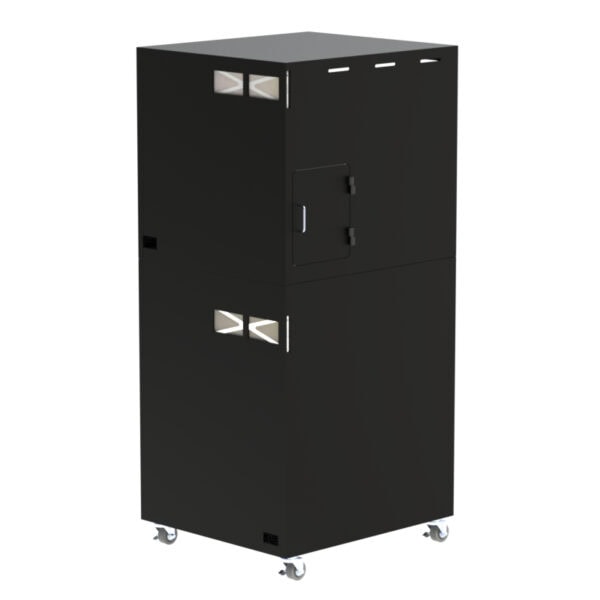 Mobile Workstation with Laser Printer Compartment for Keyence IM Image Measuring System with an Articulating Monitor Arm - Image 3