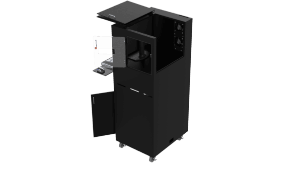 Computer and Barcode Printer Workstation Enclosure DFP320MKS-W-BP2 - Image 3