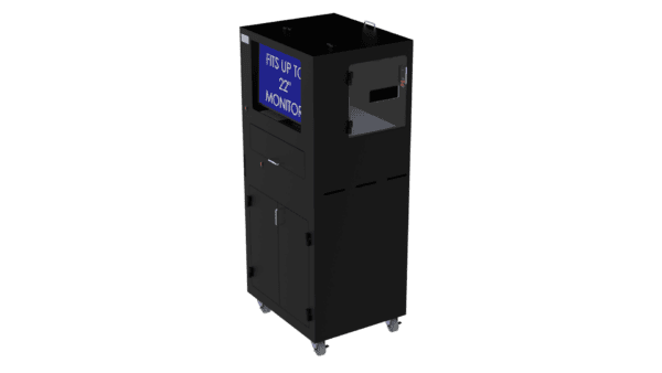 Computer and Barcode Printer Workstation Enclosure DFP320MKS-W-BP2 - Image 4