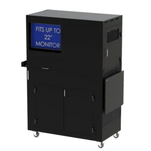 Computer and Laser Printer Workstation Enclosure - DFP320MKS-W-LSR