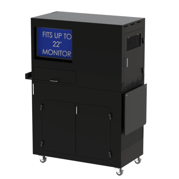 Computer and Laser Printer Workstation Enclosure - DFP320MKS-W-LSR