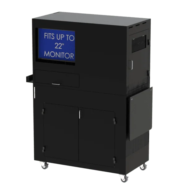 Computer and Laser Printer Workstation Enclosure - DFP320MKS-W-LSR