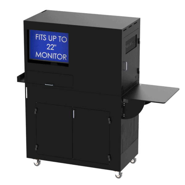 Computer and Laser Printer Workstation Enclosure - DFP320MKS-W-LSR - Image 5