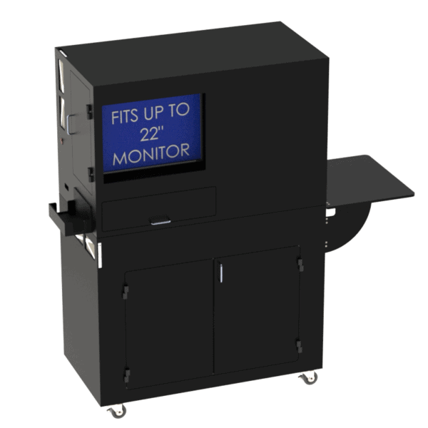 Computer and Laser Printer Workstation Enclosure - DFP320MKS-W-LSR - Image 2