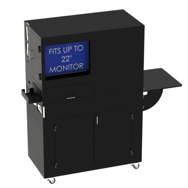 Computer and Laser Printer Workstation Enclosure - DFP320MKS-W-LSR - Image 2