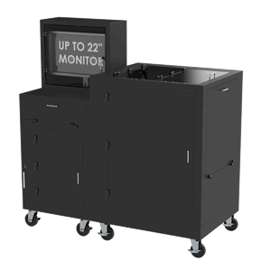 Computer & Large Laser Printer Workstation Enclosure - DFP350F-P4