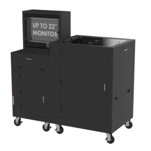 Computer & Large Laser Printer Workstation Enclosure - DFP350F-P4