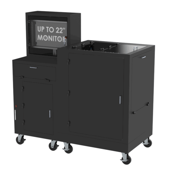 Computer & Large Laser Printer Workstation Enclosure - DFP350F-P4
