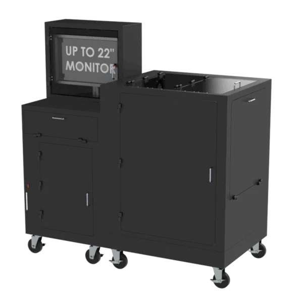 Computer & Large Laser Printer Workstation Enclosure - DFP350F-P4