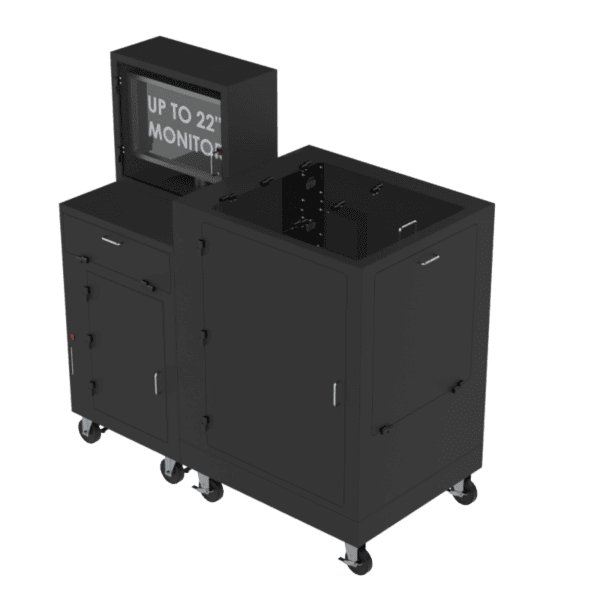 Computer & Large Laser Printer Workstation Enclosure - DFP350F-P4 - Image 4