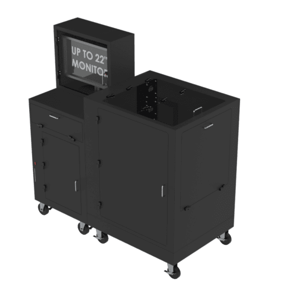 Computer & Large Laser Printer Workstation Enclosure - DFP350F-P4 - Image 4