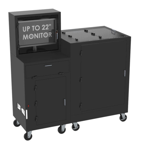 Computer & Large Laser Printer Workstation Enclosure - DFP350F-P4 - Image 3