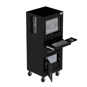 DFP355 Mobile Computer & Printer Workstation Enclosure