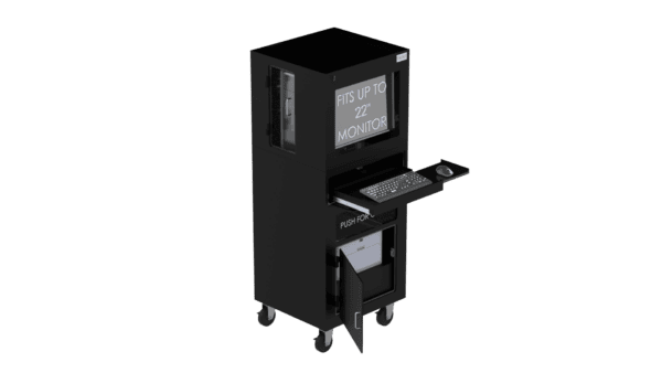 DFP355 Mobile Computer & Printer Workstation Enclosure