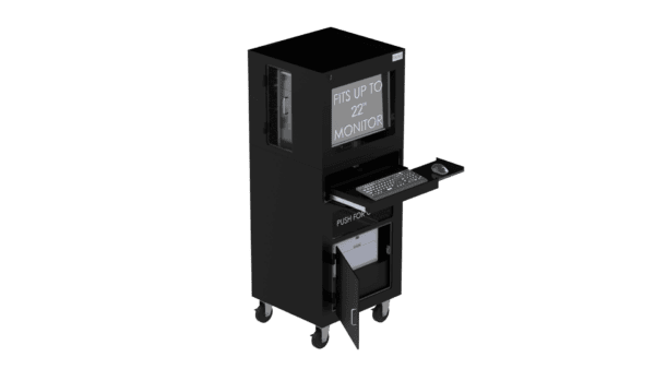 DFP355 Mobile Computer & Printer Workstation Enclosure