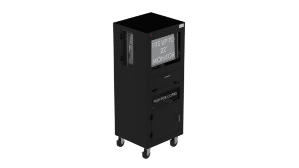 DFP355 Mobile Computer & Printer Workstation Enclosure - Image 6
