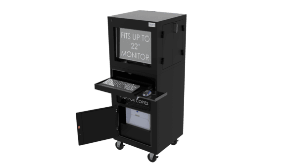 DFP355 Mobile Computer & Printer Workstation Enclosure - Image 5