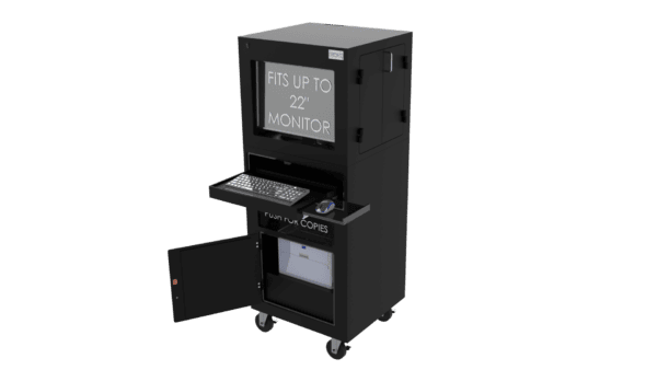 DFP355 Mobile Computer & Printer Workstation Enclosure - Image 5