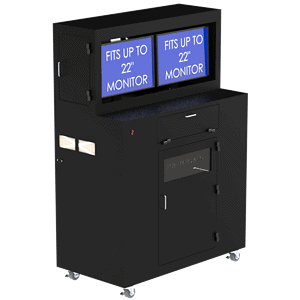 Dual-Monitor Dust-Free Workstation Enclosure