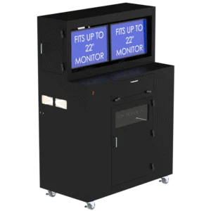 Dual-Monitor Dust-Free Workstation Enclosure