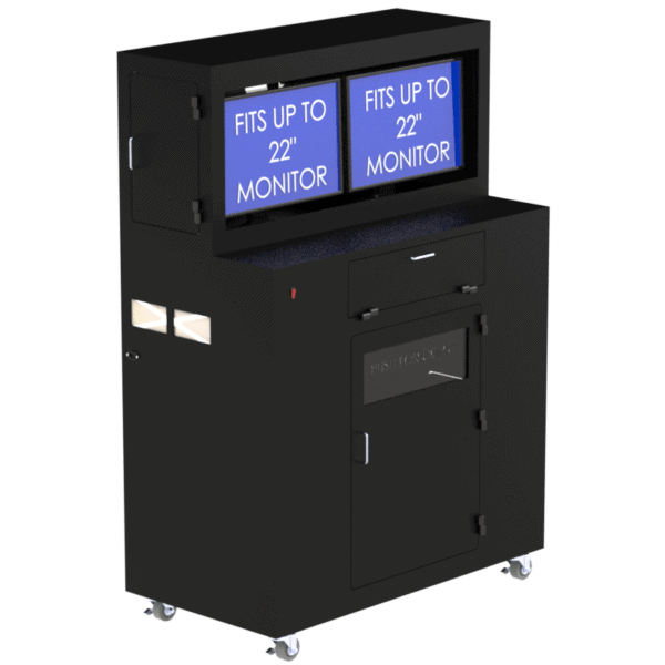 Dual-Monitor Dust-Free Workstation Enclosure