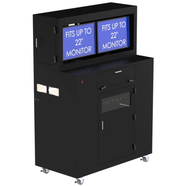 Dual-Monitor Dust-Free Workstation Enclosure