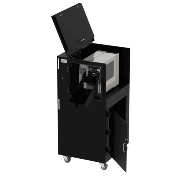 Barcode Label Printer Enclosure with External Label Catch - Image 4
