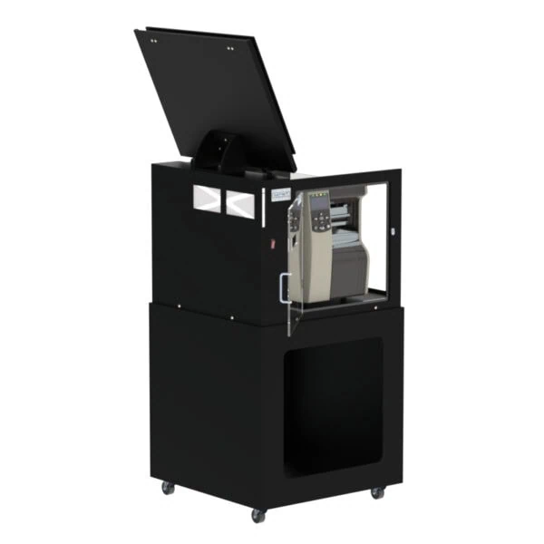 Barcode Printer Enclosure Stand with Front to Rear Passthrough - Image 4
