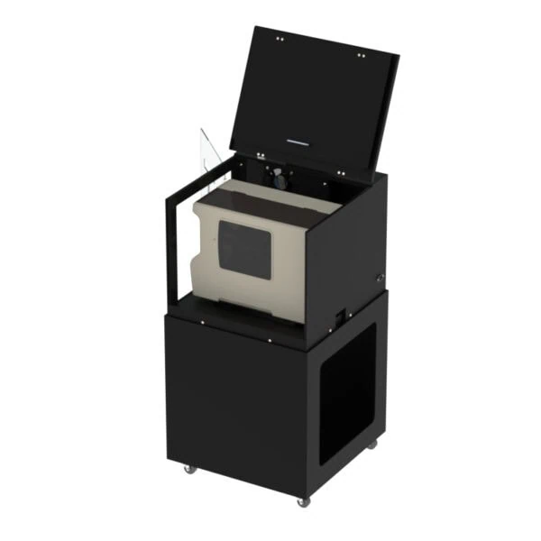 Barcode Printer Enclosure Stand with Front to Rear Passthrough - Image 2