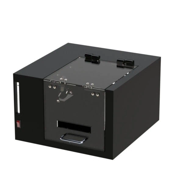 Fan and Filtered Tabletop Label Printer Enclosure DFP400L-B - Image 5