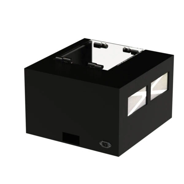 Fan and Filtered Tabletop Label Printer Enclosure DFP400L-B - Image 2